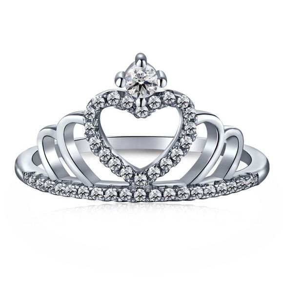 Stunning 925 Sterling Silver Princess Ring - Picture 2 of 8